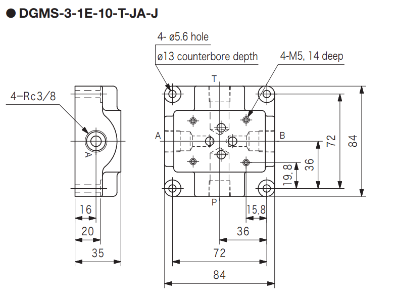 DGMS-3-1E-10-T-JA-J | Subplate for EPDG1 DGMS-3-1E-10-T-JA-J | Subplate for EPDG1